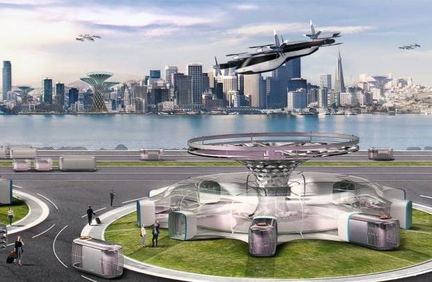 현대자동차의 미래항공모빌리티(AAM·Airborne Automated Mobility) 예상도. 현대자동차 제공