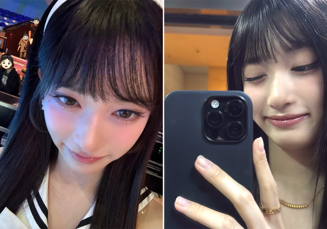 아이브 이서가 인기가요 MC 비하인드 사진을 공개했다./이서 인스타그램