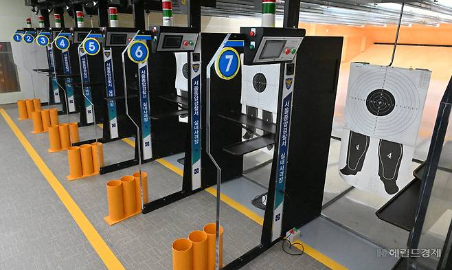 종암경찰서 내 사격연습장의 모습. 임세준 기자