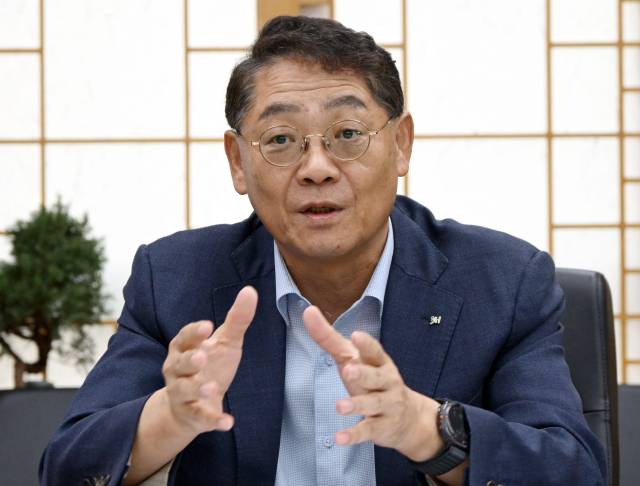 황상하 SH 사장이 서울 강남구 개포동 SH에서 “앞으로 공공 디벨로퍼의 역할을 강화할 것”이라고 말하고 있다. 성형주 기자