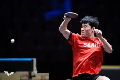 WTT 유럽 스매시에 출전한 장우진의 경기 장면 [WTT 인스타그램 캡처. 재판매 및 DB 금지]
