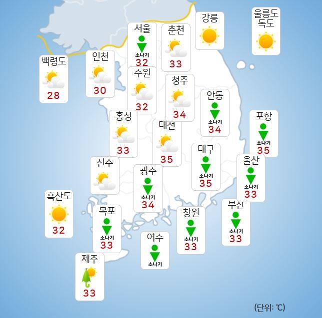 ⓒ기상청: 오늘(21일) 날씨