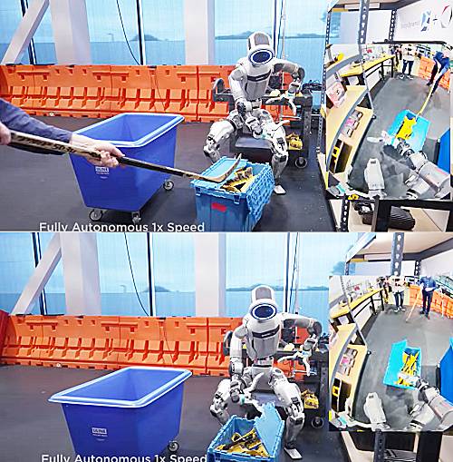 아틀라스는 사람이 업무 수행을 방해하는 돌발 상황에도 스스로 상황을 판단해 원래대로 돌려놓으며 업무를 지속할 수 있다. 사진 보스턴다이나믹스