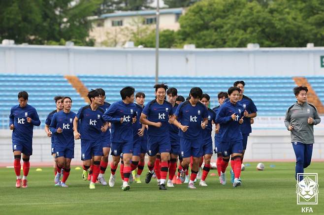 지난 5월 강원도 원주에서 진행된 국내 소집 훈련 당시 남자 U-20 대표팀. 대한축구협회