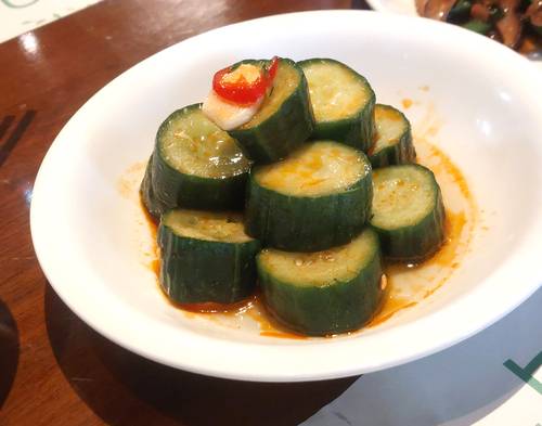 딘타이펑의 중국식 오이피클.