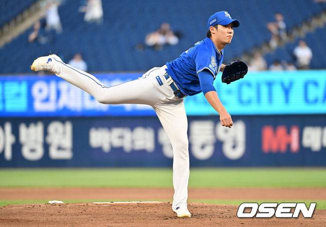 [OSEN=창원, 이석우 기자] 삼성 라이온즈 원태인 084 2025.08.20 / foto0307@osen.co.kr
