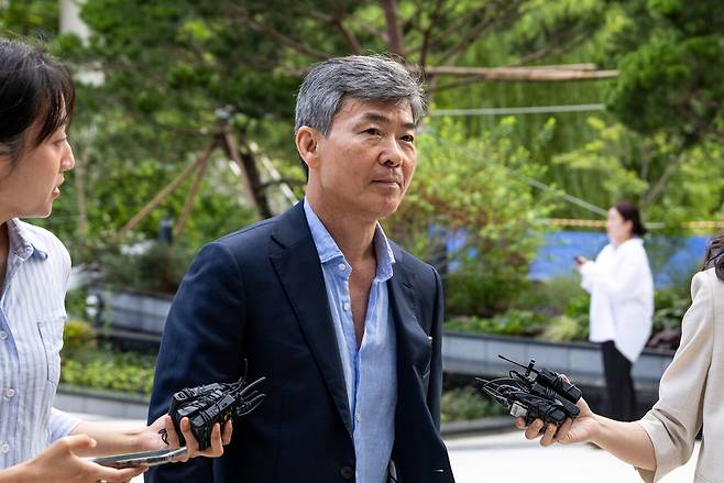 7월23일 김건희씨의 계좌 관리인으로 알려진 이종호 전 블랙펄인베스트 대표가 김건희 특검 사무실로 출석하고 있다. ⓒ시사IN 신선영