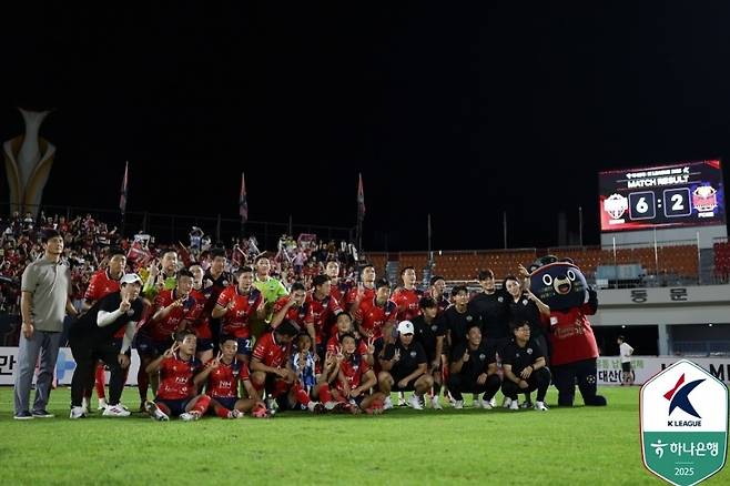 서울에 대승 거둔 김천 [한국프로축구연맹 제공. 재판매 및 DB 금지]