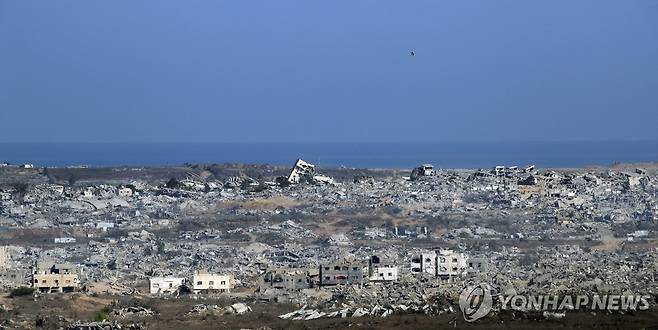폐허 된 가자지구 북부 [UPI 연합뉴스 자료사진. 재판매 및 DB 금지]
