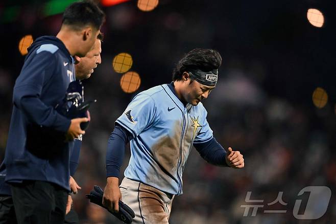 탬파베이 레이스 김하성은 허리 염증으로 부상자 명단에 올랐다. ⓒ AFP=뉴스1