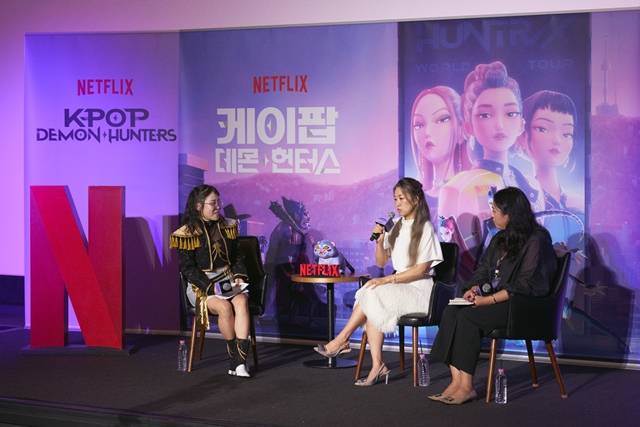 전 세계적으로 인기를 끌고 있는 넷플릭스 애니메이션 영화 '케이팝 데몬 헌터스'의 매기 강 감독이 내한 기자간담회를 열고 작품에 관한 다양한 이야기를 전했다. /넷플릭스