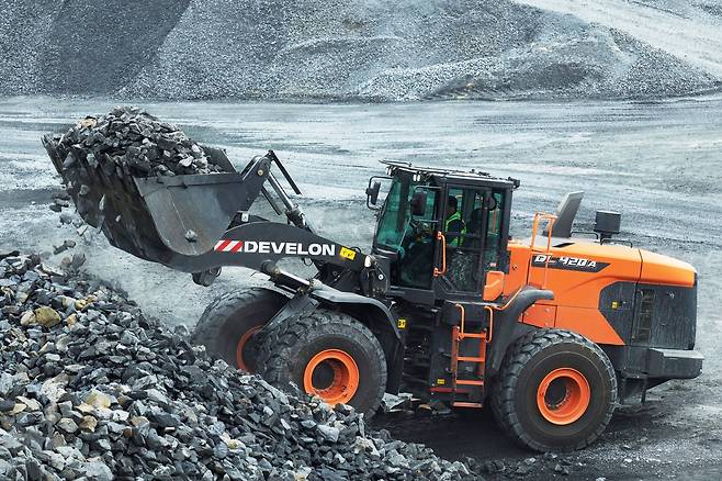 HD현대인프라코어 대형 휠로더 DL420A-7M./HD현대인프라코어 제공