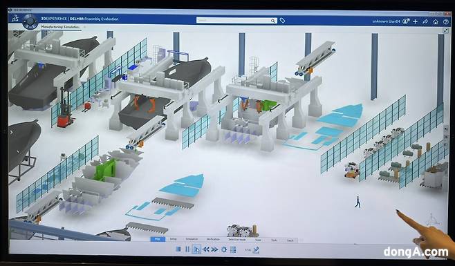 다쏘시스템 3D익스피리언스 플랫폼 구현 모습.