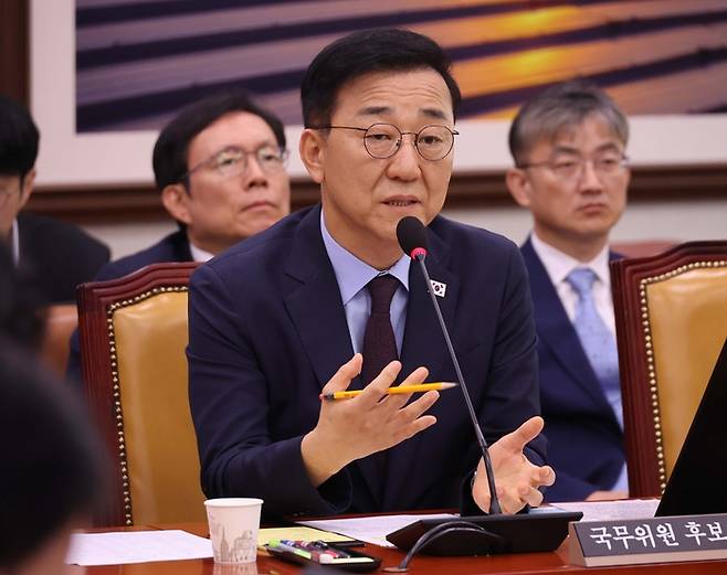 김윤덕 국토교통부 장관 후보자가 지난 7월 29일 오전 서울 여의도 국회 국토교통위원회에서 열린 인사청문회에서 의원 질의에 답하고 있다. [한주형 기자]