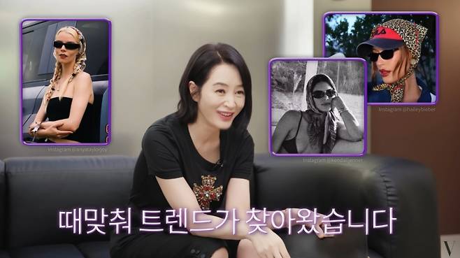 김혜수가 영화 '밀수' 촬영 중 이마를 크게 다쳐 두건을 착용하게 됐다고 밝혔다. /사진=유튜브 갈무리