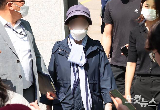 김건희 씨의 어머니 최은순씨. 박종민 기자