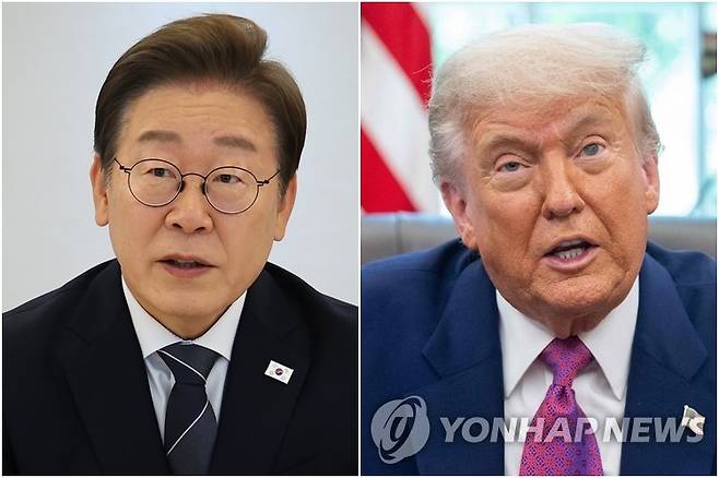이재명 대통령(왼쪽)과 트럼프 미국 대통령 [AFP=연합뉴스·연합뉴스 자료사진. 재판매 및 DB 금지]