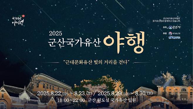 군산 국가유산 야행이 29~30일까지 미디어아트 프로그램을 더해 다채롭게 진행되고 있다. 사진=군산시 제공.