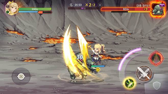 카카오게임즈의 가디스오더 게임 플레이 장면./카카오게임즈