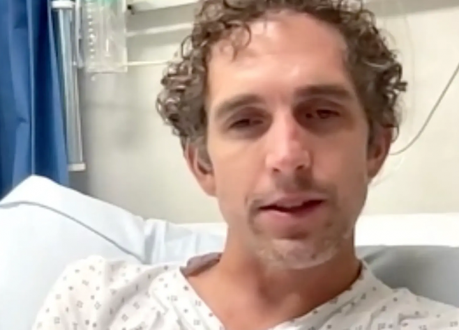 6일(현지시간) 실종 엿새 만에 구조대에 발견돼 병원으로 옮겨진 알렉 루언(38).