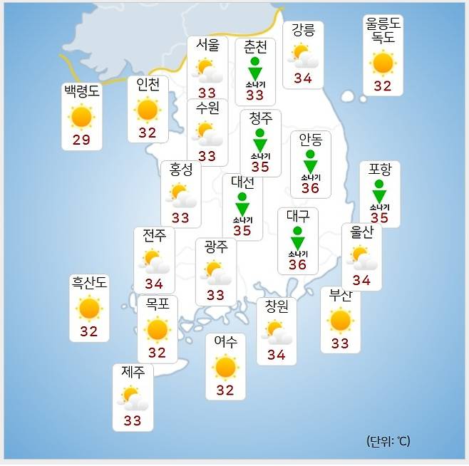 기상청= 오늘 오후 날씨