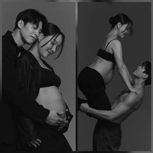 ㅇ 가수 임정희(44)가 발레리노 남편 김희현(38)과 함께한 만삭 화보를 공개했다. 사진=SNS