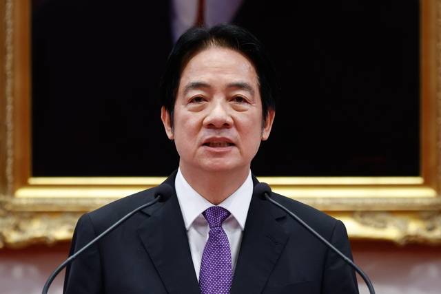 라이칭더 대만 총통이 23일 야권 의원 및 공직자 파면 등을 골자로 하는 국민투표 결과에 대해 기자회견을 하고 있다. EPA 연합뉴스