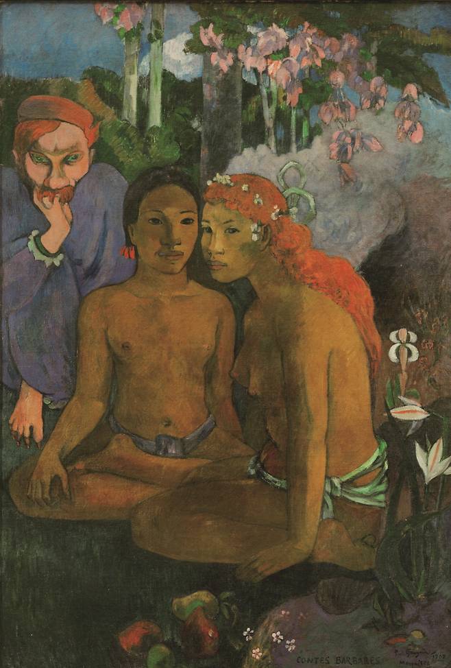 폴 고갱, 야만인 이야기, 1902년, 132×91㎝, 캔버스에 유화, 폴 크방미술관, 에센, 독일. [그림 | 위키미디어]