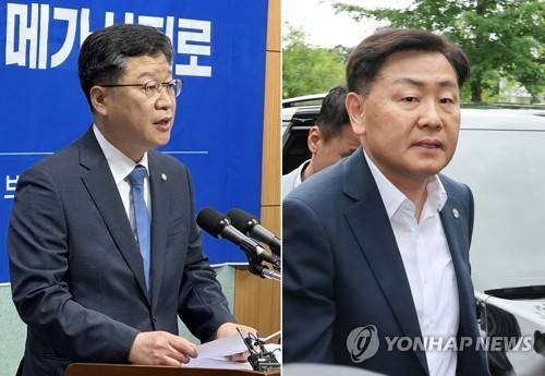 안호영 의원(왼쪽)과 김관영 전북특별자치도지사 [연합뉴스 자료사진]