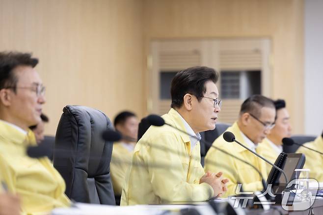 이재명 대통령이 18일 서울 용산 대통령실 청사에서 열린 제1회 을지국무회의에서 발언하고 있다. (대통령실 제공. 재판매 및 DB 금지) 2025.8.18/뉴스1 ⓒ News1 허경 기자