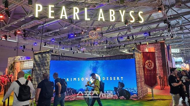 독일 쾰른에서 열린 세계 최대 게임쇼 ‘게임스컴 2025’의 펄어비스 부스 전경. 쾰른=김민규 기자 kmg@sportsseoul.com