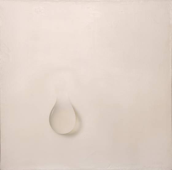 김창열, 물방울,1971, 캔버스에 아크릴릭 물감, 50x50cm. 개인 소장. 사진 국립현대미술관
