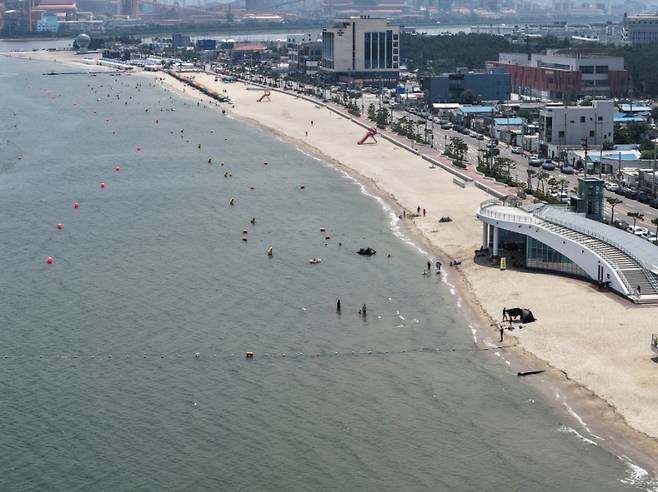 18년 만에 재개장한 송도해수욕장 모습. 포항시 제공