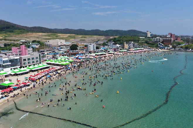 가장 많은 방문객이 찾은 구룡포해수욕장 모습. 포항시 제공