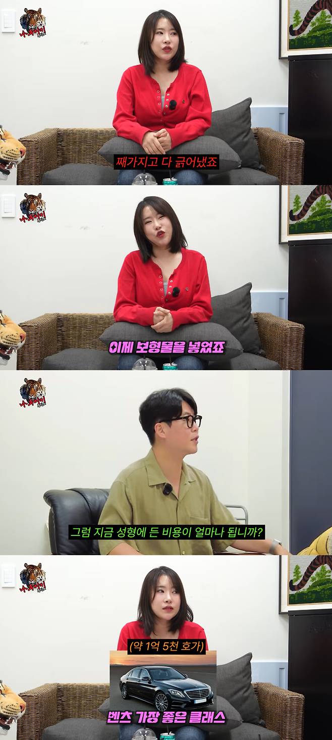 코미디언 이세영이 1000만원대 가슴 필러 부작용으로 가슴 수술을 하게 됐다고 고백했다. /사진=유튜브 채널 '나무미키 흥신소' 영상
