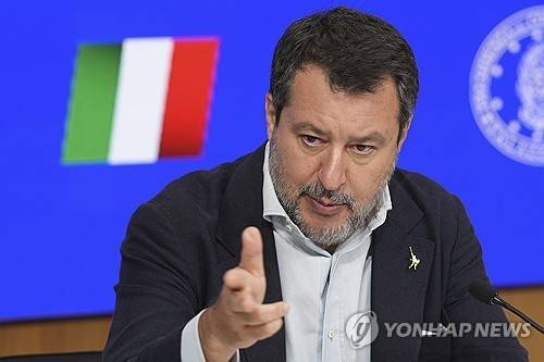 마테오 살비니 이탈리아 부총리 [AP 연합뉴스 자료사진. 재판매 및 DB 금지]