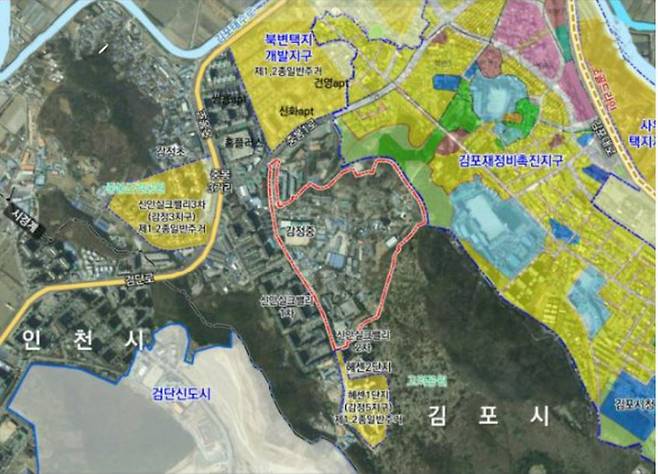 김포시 감정4지구 도시개발사업 위치도. 사진=김포도시공사