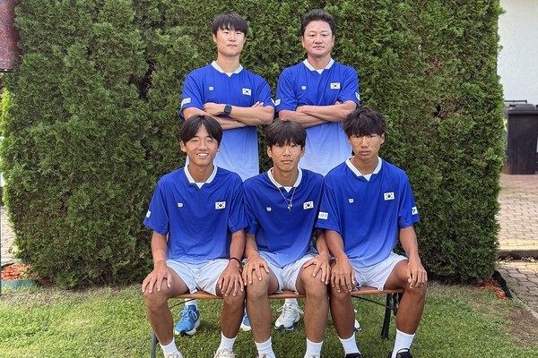 월드 주니어테니스대회에서 역대 최고인 3위의 성적을 거둔 14세 이하 한국 대표팀. 채널에이 자료
