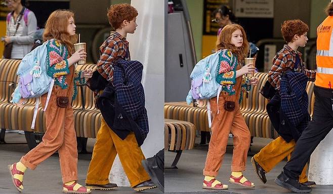 런던 킹스크로스역에서 포착된 해리포터 TV 시리즈 주연 배우들의 모습. /엑스(X·옛 트위터)