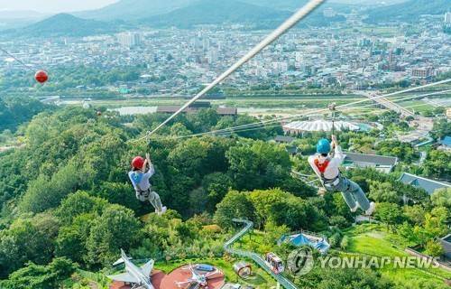 남원 테마파크의 집와이어 [연합뉴스 자료사진]
