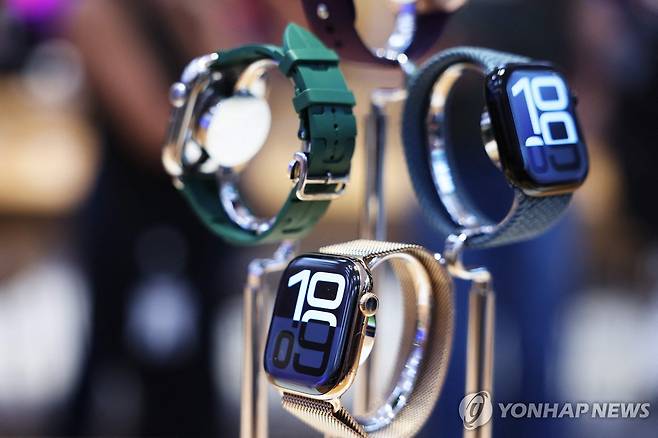 애플워치 [Getty Images via AFP 연합뉴스 자료사진. 재판매 및 DB 금지]