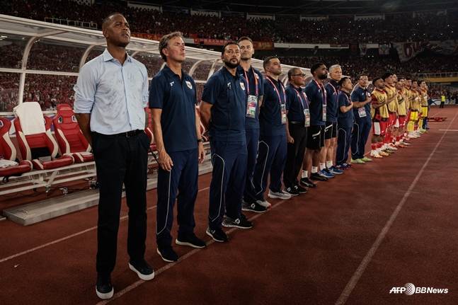 지난 6월 5일 열린 중국을 앞둔 인도네시아 대표팀. /AFPBBNews=뉴스1