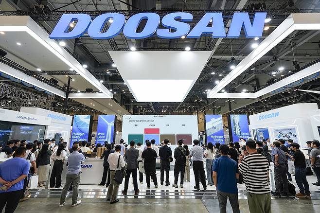 기후산업국제박람회 두산 부스 전경 [두산 제공. 재판매 및 DB 금지]