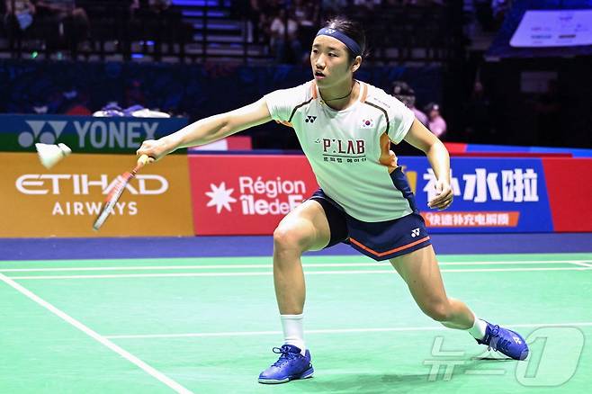 안세영이 세계개인선수권대회 여자단식 16강에 올랐다. ⓒ AFP=뉴스1