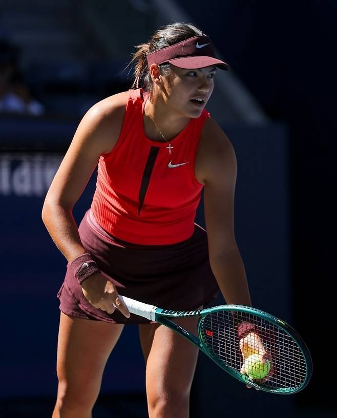 라두카누의 2025 US오픈 여자단식 2라운드 경기 모습. 사진/WTA 투어