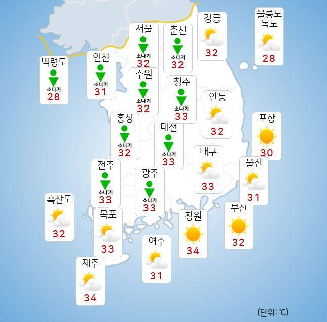 ⓒ기상청: 오늘(28일) 날씨