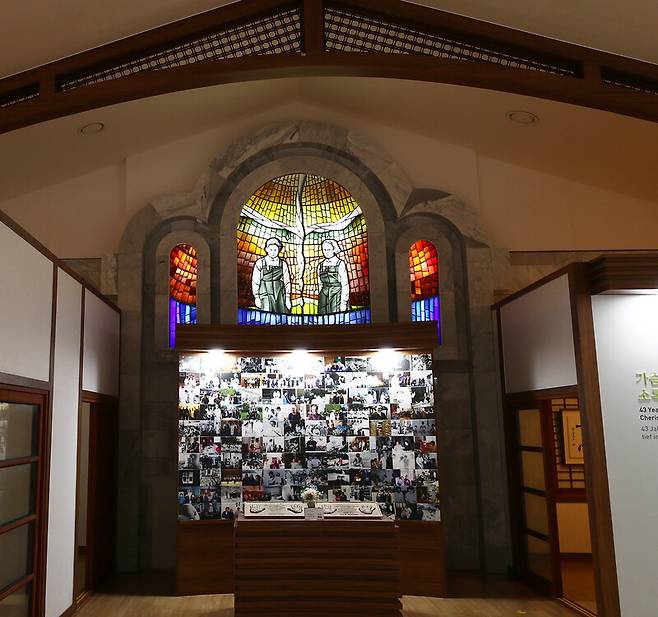 ‘마리안느와 마가렛 나눔연수원’ 안에 마리안느와 마가렛을 기리는 공간. 박미향 기자