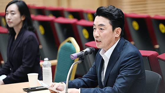 강훈식 비서실장일 19일 서울 용산 대통령실 청사에서 열린 기자간담회에서 발언 하고 있다. 2025.08.19. 대통령실사진기자단