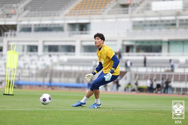 축구 대표팀 골키퍼 송범근. /사진=대한축구협회 제공