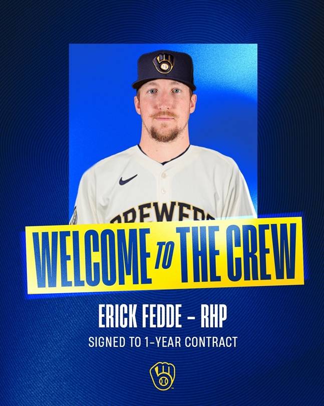 페디. /사진=밀워키 브루어스 공식 SNS